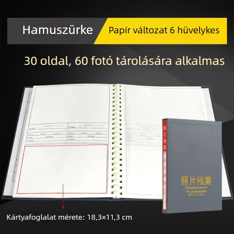 Szürke fényképarchívum 5, 6, 7 és 9 hüvelykes méretekhez – mérnöki doboz CD-tároláshoz, nemzeti szabvány