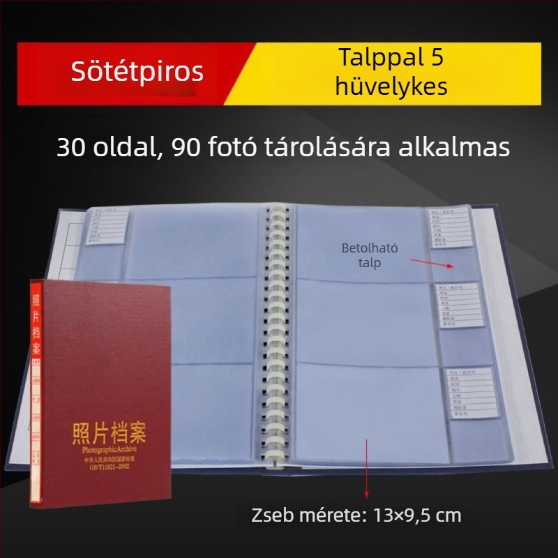 Szürke fényképarchívum 5, 6, 7 és 9 hüvelykes méretekhez – mérnöki doboz CD-tároláshoz, nemzeti szabvány