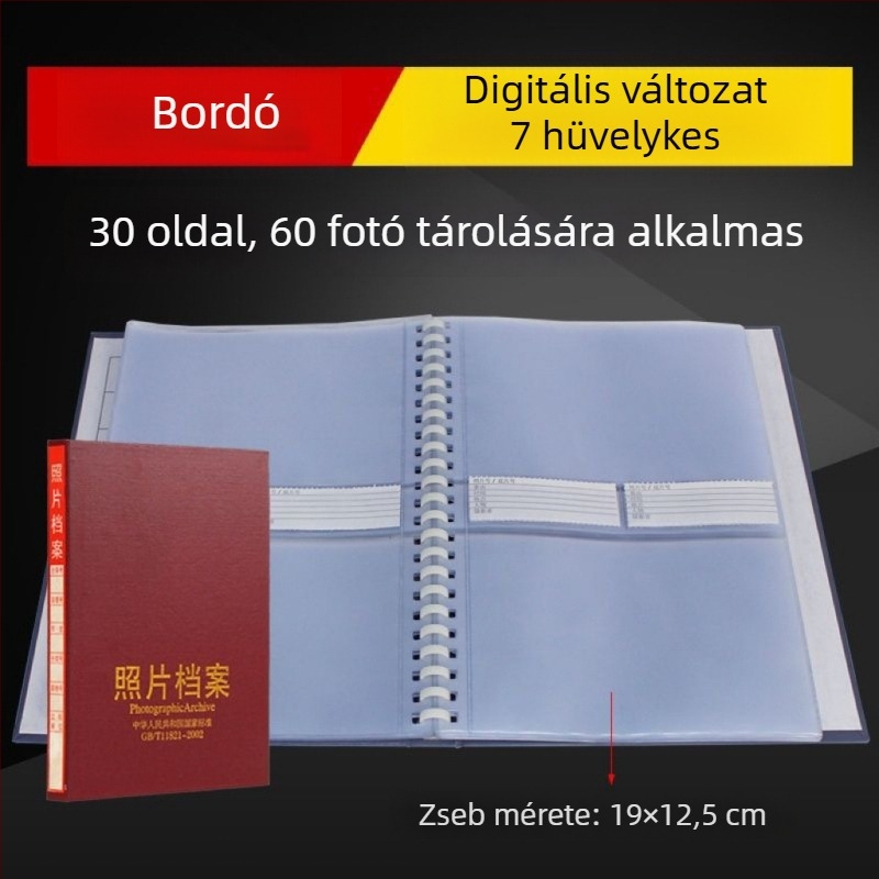 Szürke fényképarchívum 5, 6, 7 és 9 hüvelykes méretekhez – mérnöki doboz CD-tároláshoz, nemzeti szabvány