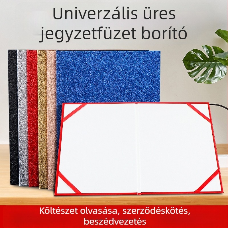 A3/A4 olvasókönyv borító beszédhez tartóval és üres költészeti mappával – többoldalas mappa