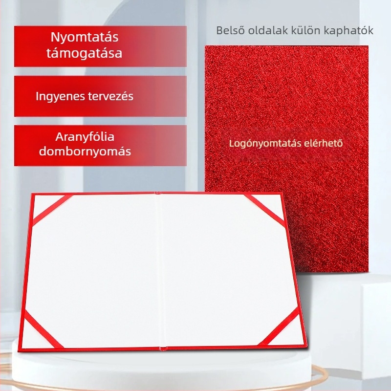 A3/A4 olvasókönyv borító beszédhez tartóval és üres költészeti mappával – többoldalas mappa