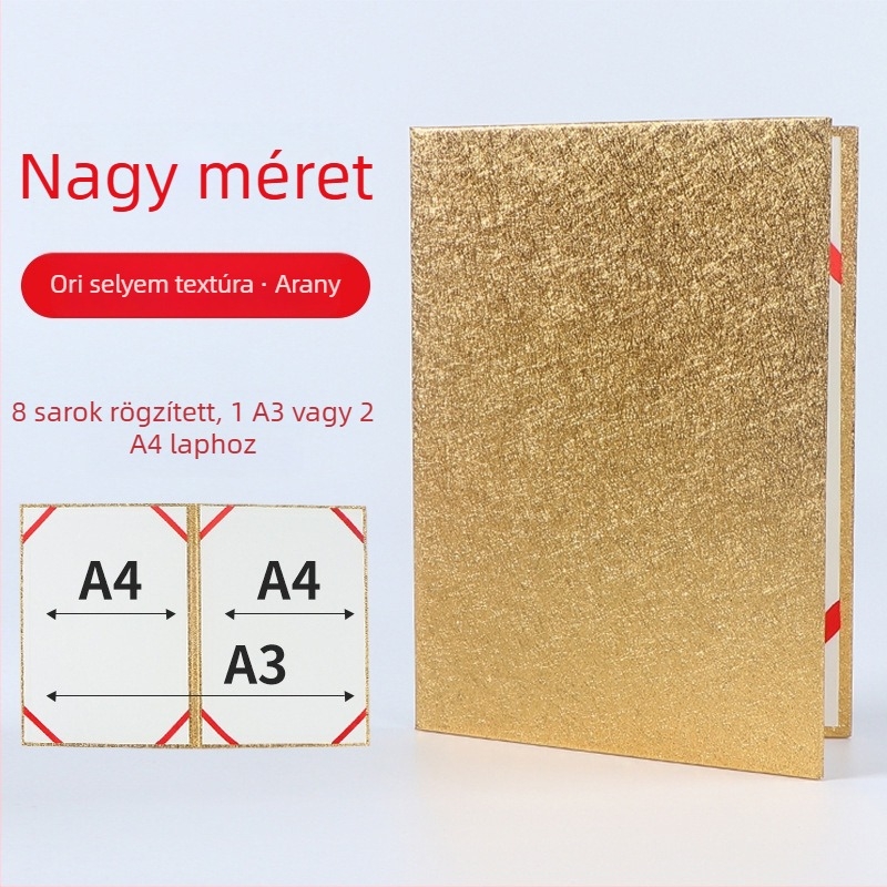 A3/A4 olvasókönyv borító beszédhez tartóval és üres költészeti mappával – többoldalas mappa