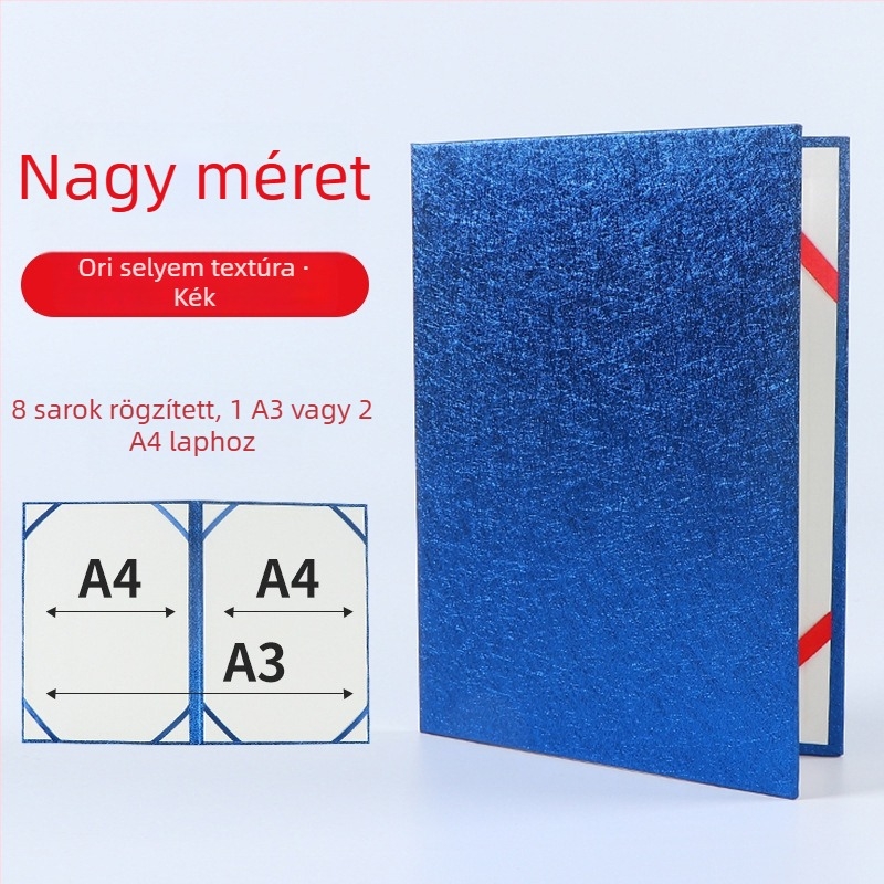 A3/A4 olvasókönyv borító beszédhez tartóval és üres költészeti mappával – többoldalas mappa
