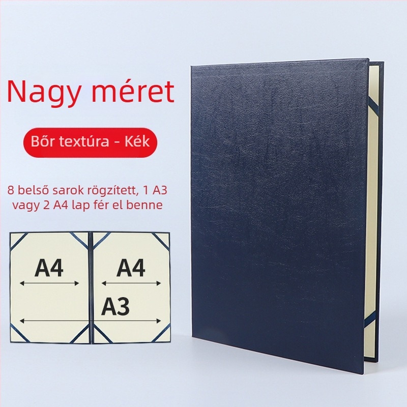A3/A4 olvasókönyv borító beszédhez tartóval és üres költészeti mappával – többoldalas mappa