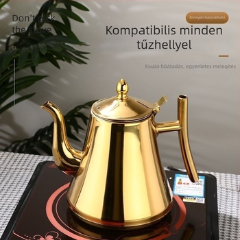 Rozsdamentes acél teáskanna szűrővel, éttermek és szállodák számára, indukciós felülettel kompatibilis, otthoni teafőzéshez, virágtea készítéséhez