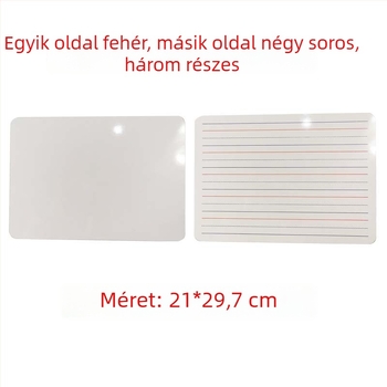 Kézben tartható, dupla oldalú testre szabott fehér tábla, négyszögletes és kerek formával