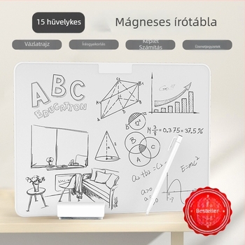12/15 hüvelykes mágneses fehér tábla részleges törléssel, gyerekeknek