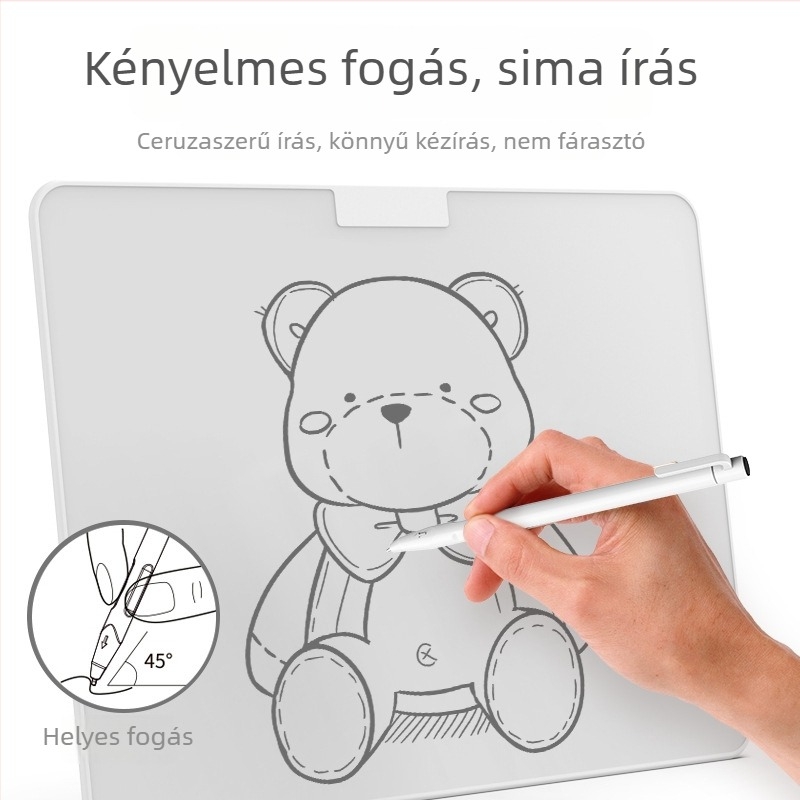 12/15 hüvelykes mágneses fehér tábla részleges törléssel, gyerekeknek