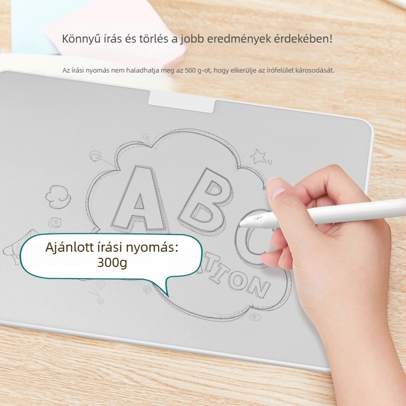 12/15 hüvelykes mágneses fehér tábla részleges törléssel, gyerekeknek