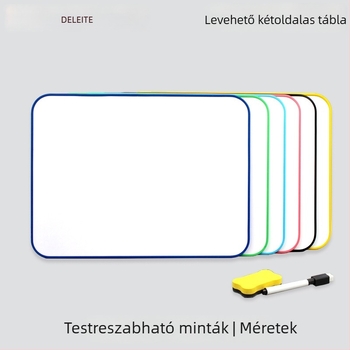 Mini kettős oldalú, faanyagból készült fehér tábla, hordozható írás- és rajzfelület gyermekeknek