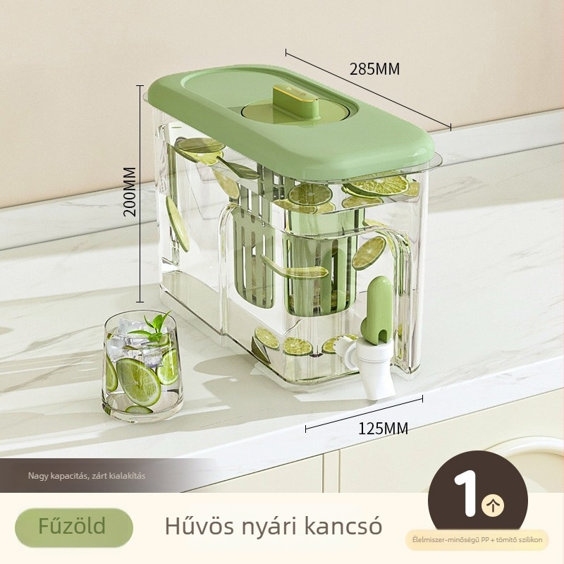 Songtai nagy kapacitású műanyag hidegvíz-kanna csap és fedéllel, hőálló gyümölcstea italokhoz