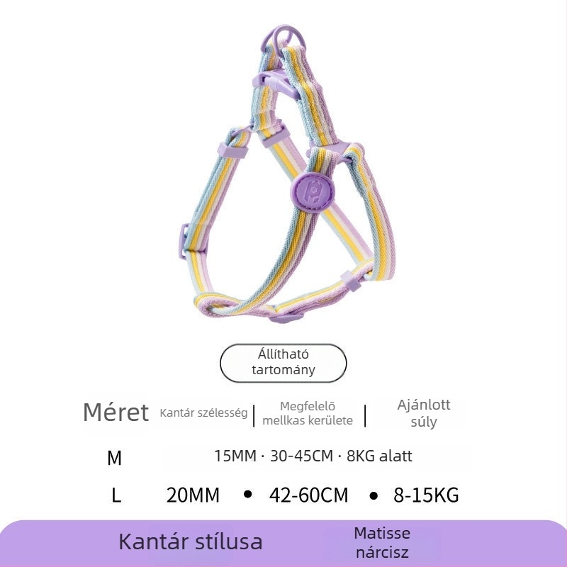 Mellény-stílusú kutyahám kis- és közepes méretű kutyáknak, pórázzal