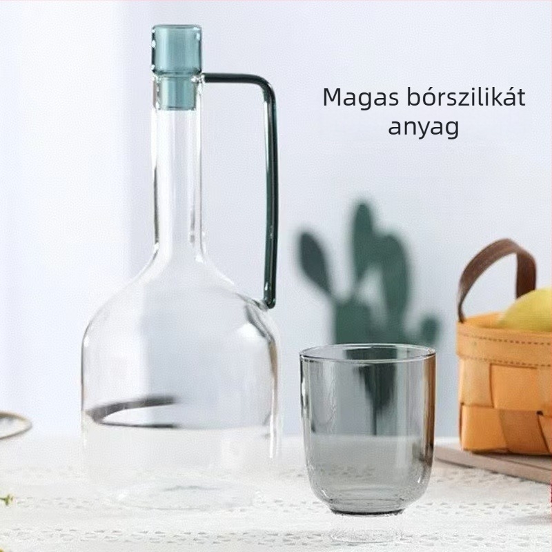 Európai stílusú, modern környezetbarát üvegpohár-készlet gyümölcsléhez — hőálló poharak, pohárkészlet és hidegvíz-kanna hideg italokhoz