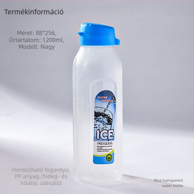 900 ml-es műanyag italos palack háztartási használatra, hideg vízhez, gyümölcslé pohár, 1,2 L