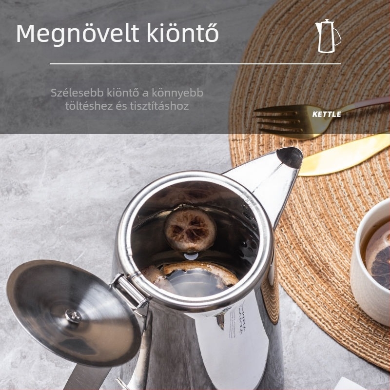 Rozsdamentes acélból készült hidegvíz-kanna kalapált textúrával, 1,5 L/2 L kapacitás, étterem, bár és szálloda számára