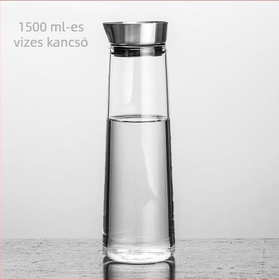 Háztartási boroszilikát üvegből készült hidegvíz kanna, nagy kapacitású, átlátszó