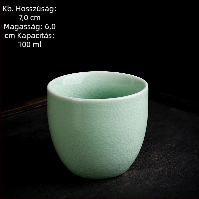 Egypoharas kerámia teáscsésze kemencés glazúrral, retro stílusú személyes teáscsésze, kis boros pohár otthonra