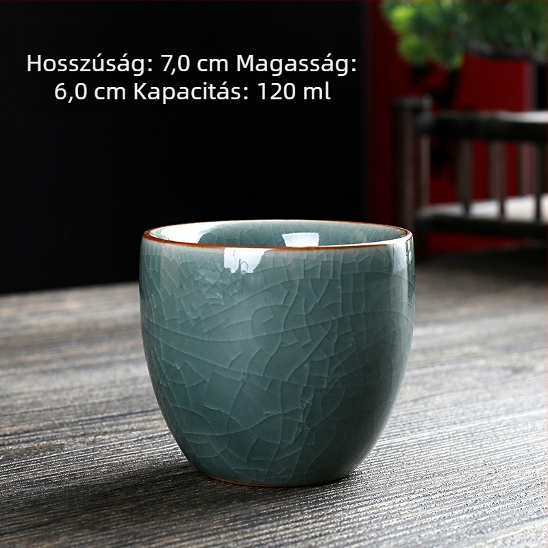Egypoharas kerámia teáscsésze kemencés glazúrral, retro stílusú személyes teáscsésze, kis boros pohár otthonra