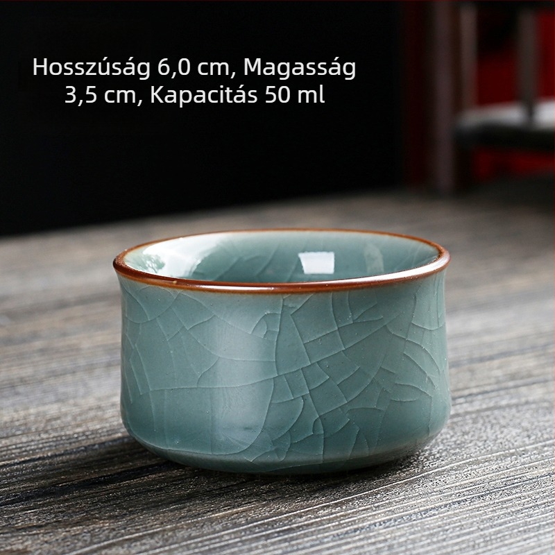 Egypoharas kerámia teáscsésze kemencés glazúrral, retro stílusú személyes teáscsésze, kis boros pohár otthonra