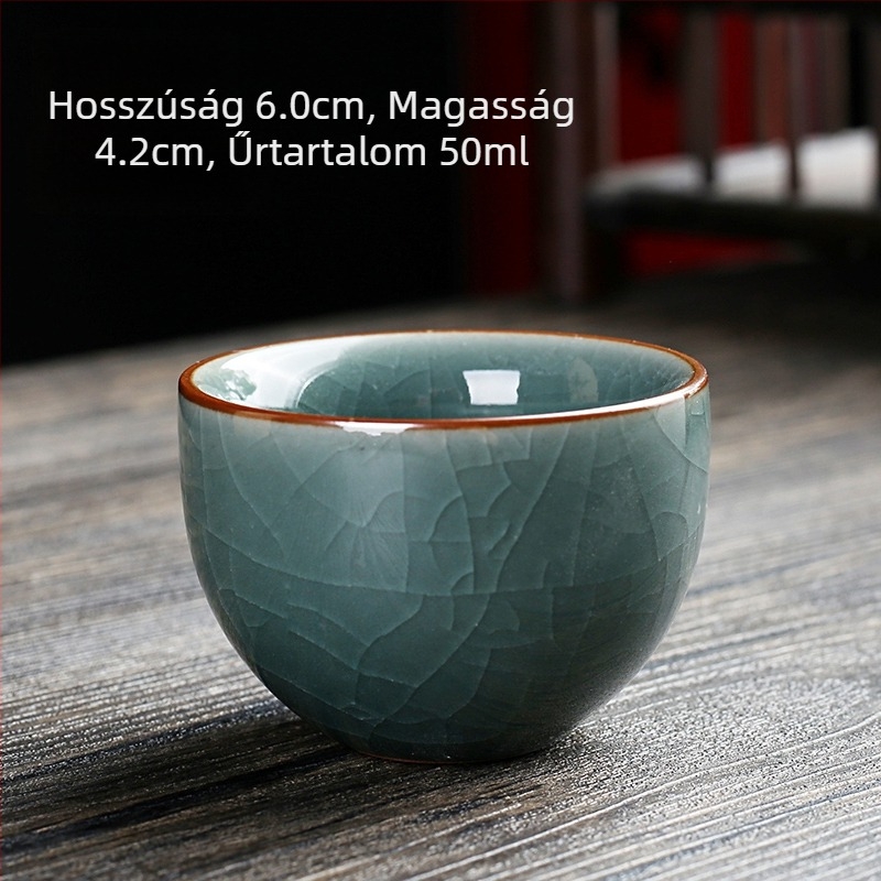 Egypoharas kerámia teáscsésze kemencés glazúrral, retro stílusú személyes teáscsésze, kis boros pohár otthonra