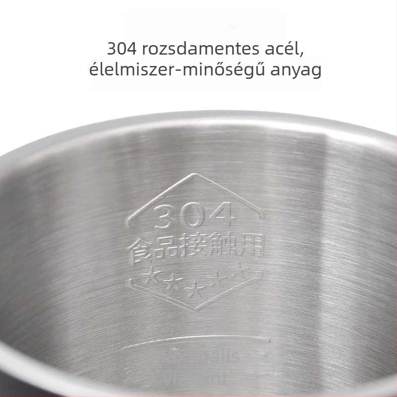 Longli 0,8 literes elektromos vízforraló 304-es rozsdamentes acélból, logó nyomtatási lehetőséggel, védelem száraz égés ellen, gyors felmelegítés