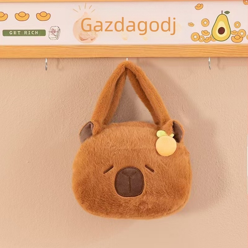 Kapibara plüss táska, aranyos kapibara plüss figura gyerekeknek