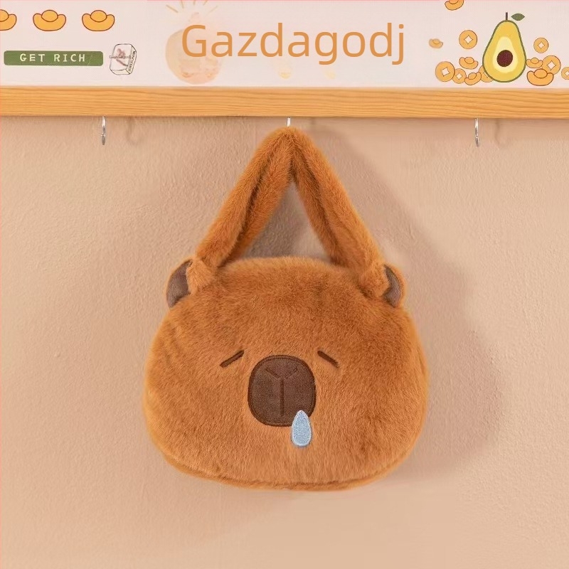Kapibara plüss táska, aranyos kapibara plüss figura gyerekeknek