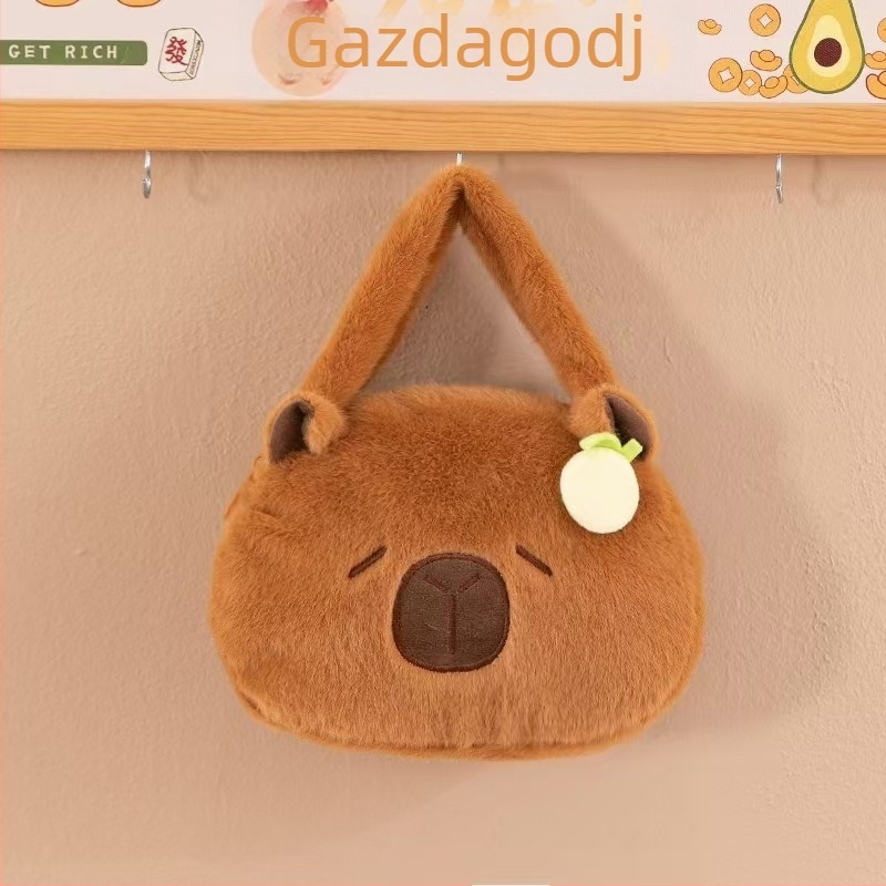 Kapibara plüss táska, aranyos kapibara plüss figura gyerekeknek