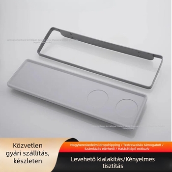 Kerámiás fogkefetartó perforált fürdőszobai tároló, egyenes vonalú dizájn