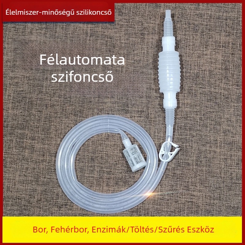 Félautomata bor szifon szűrővel otthoni borászatához