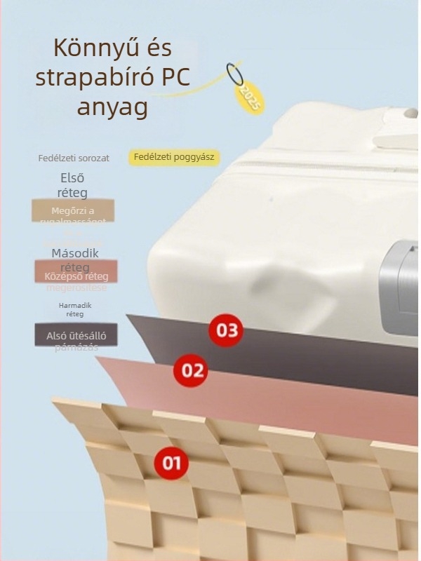 18 hüvelykes kézipoggyász, ABS kemény héj, 360° görgők, minimalistikus luxus