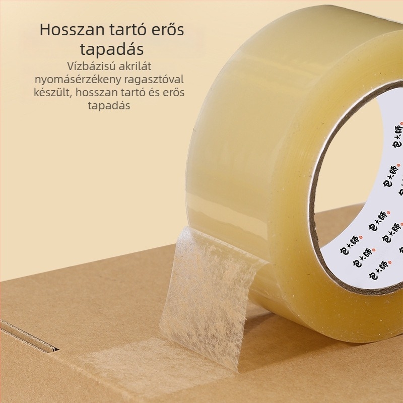 Master Bao Iroda számára átlátszó csomagoló szalag, 48 mm × 50 m, víz alapú ragasztóval