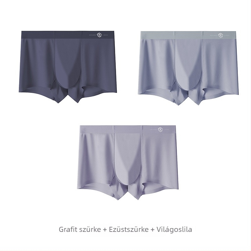 Sima varrás nélküli modal anyagú férfi alsónemű, antibakteriális és lélegző boxer brief 2026-os új modell
