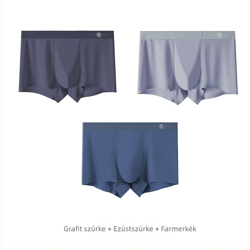 Sima varrás nélküli modal anyagú férfi alsónemű, antibakteriális és lélegző boxer brief 2026-os új modell