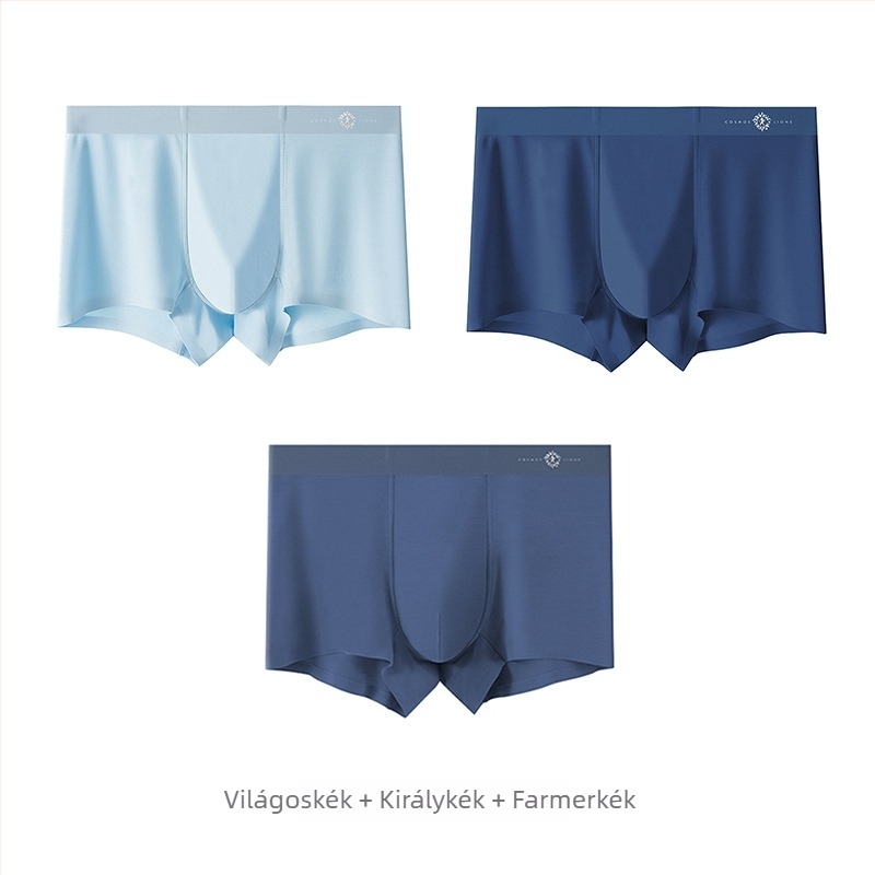 Sima varrás nélküli modal anyagú férfi alsónemű, antibakteriális és lélegző boxer brief 2026-os új modell