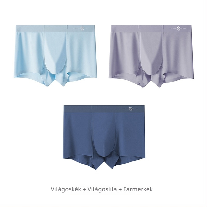 Sima varrás nélküli modal anyagú férfi alsónemű, antibakteriális és lélegző boxer brief 2026-os új modell