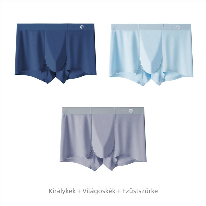Sima varrás nélküli modal anyagú férfi alsónemű, antibakteriális és lélegző boxer brief 2026-os új modell