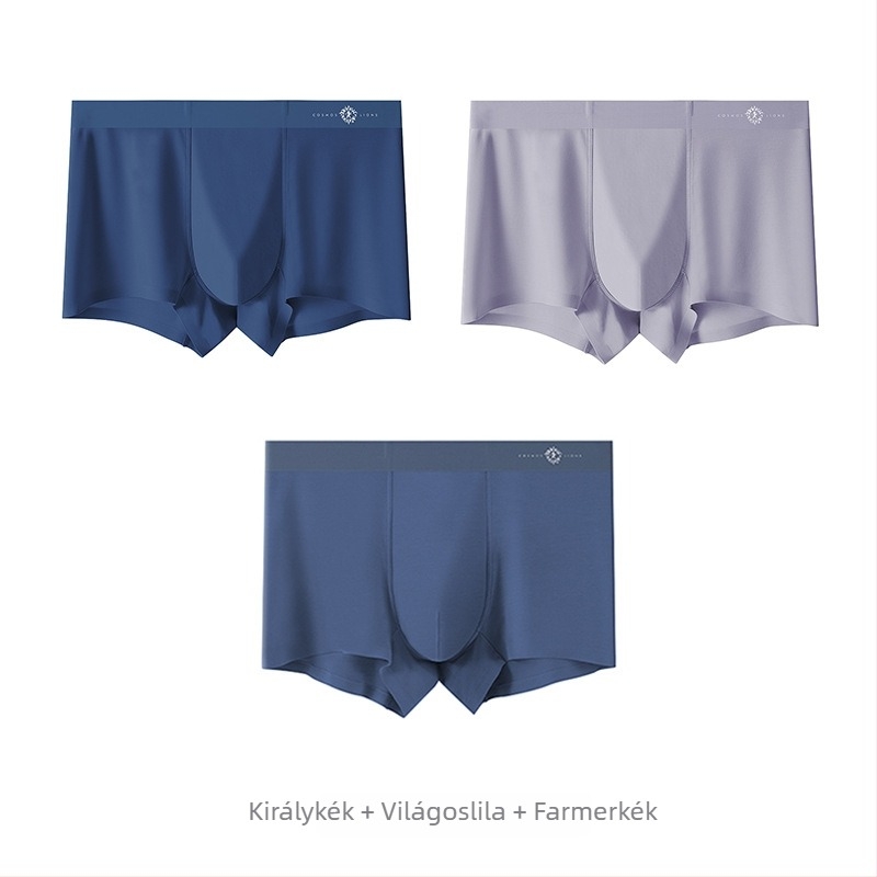 Sima varrás nélküli modal anyagú férfi alsónemű, antibakteriális és lélegző boxer brief 2026-os új modell