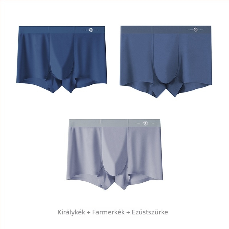 Sima varrás nélküli modal anyagú férfi alsónemű, antibakteriális és lélegző boxer brief 2026-os új modell