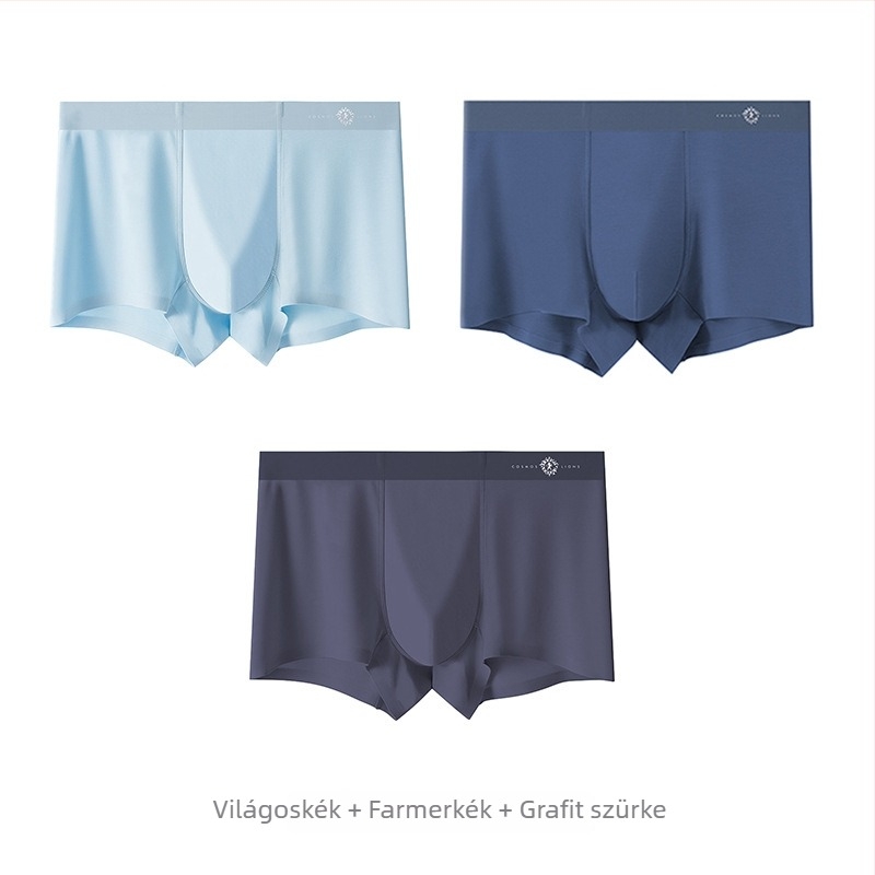 Sima varrás nélküli modal anyagú férfi alsónemű, antibakteriális és lélegző boxer brief 2026-os új modell