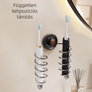 Falra szerelhető tároló szívócsészével borotvához és fésűhöz, fürdőszobai rendező