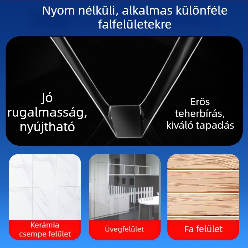 Nano kétoldalas ragasztószalag, nyom nélkül, vízálló, vastagabb akril rögzítő ragasztószalag