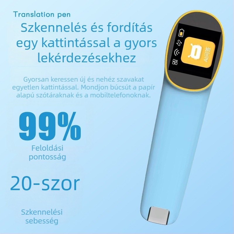 Könyvekhez szkennáló fordító toll elektronikus szótárral és szinkronos tanulással