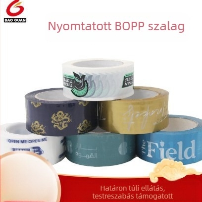 Átlátszó csomagoló szalag logónyomtatással és QR kóddal