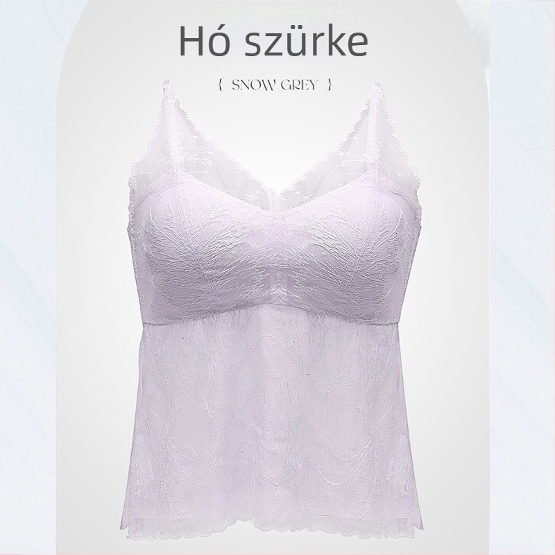 Mulberry selyem csipkés melltartó háttervezéssel, francia stílus, vezeték nélküli, teljes kosár