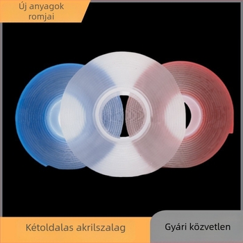 Nano kétoldalú akril ragasztószalag autóhoz, nyom nélkül rögzíthető, átlátszó, magas hőmérséklet-ellenállás
