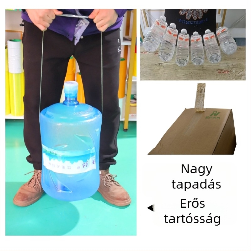 Átlátszó irodai csomagoló szalag, csendes, nagy tapadással