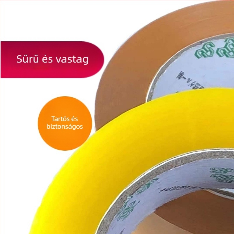 Átlátszó csomagoló szalag, erős, nagy tekercs, zárásra és csomagolásra