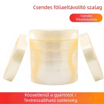 Átlátszó PET csomagoló szalag, magas tapadóerő, alacsony zajszint, zárás és csomagolás, die-cut kivágás hulladék eltávolításához, lehúzható film, ragasztó patch
