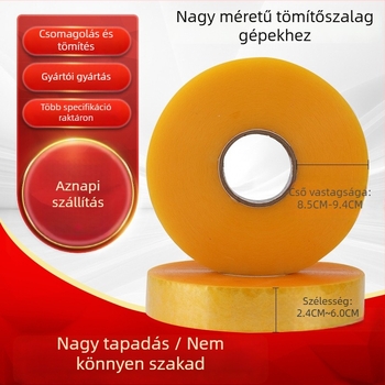 Gépi csomagoló átlátszó ragasztószalag, 1000 m, nagy tekercs